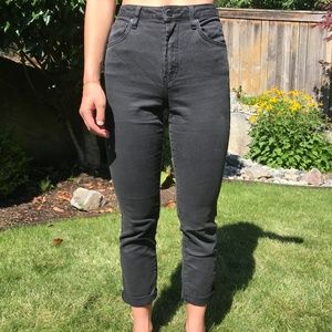LAST CALL Black/Charcoal Straight Skinny Jeans